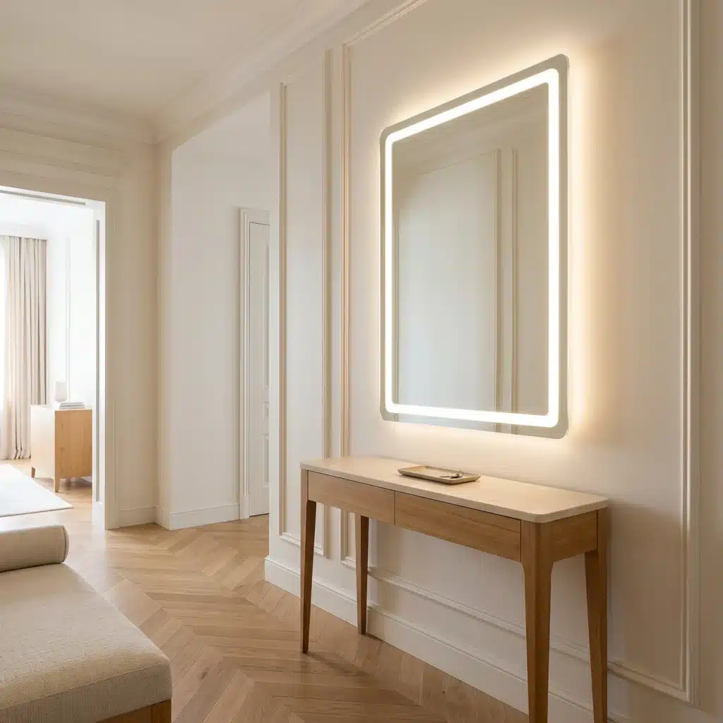 Lustro LED podświetlane prostokątne Baku w aranżacji