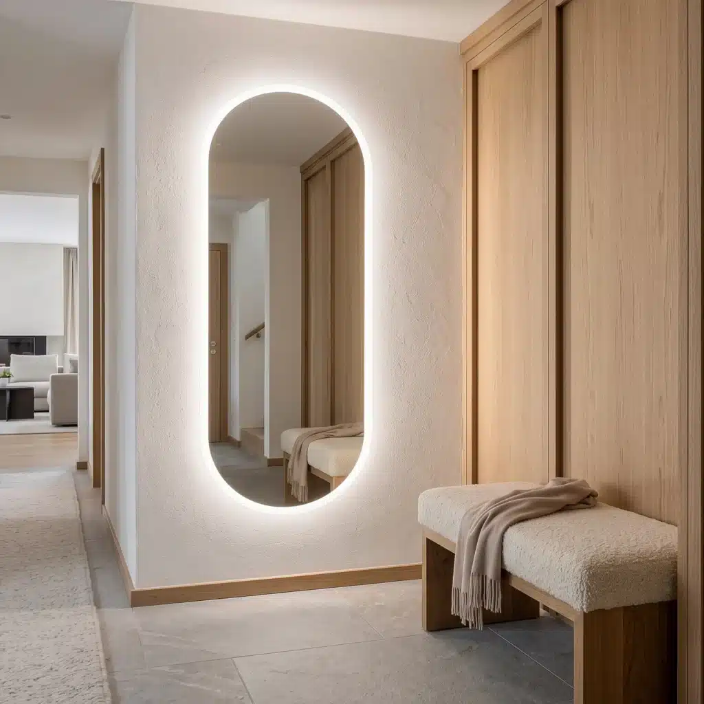 Lustro LED podświetlane owalne Cardiff — Lustro owalne LED