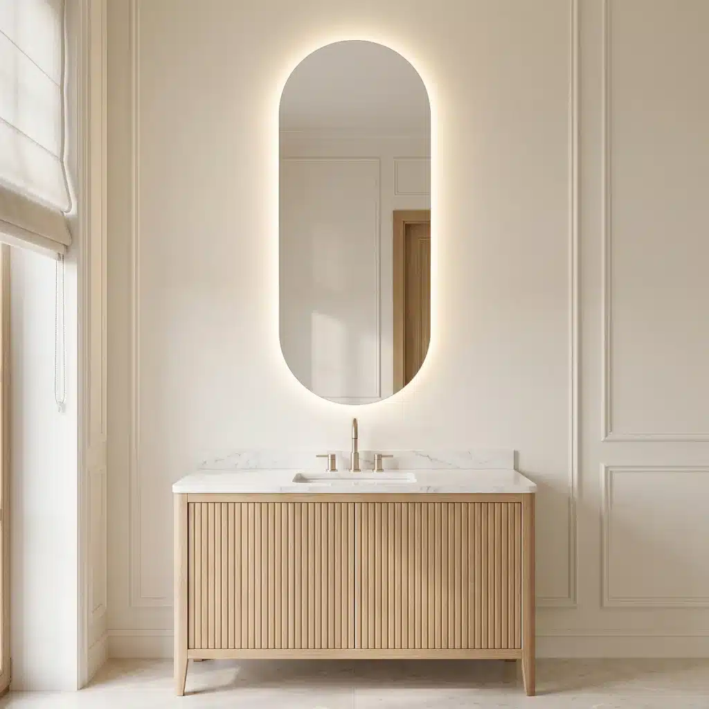 Lustro LED podświetlane owalne Dublin — Zastosowanie