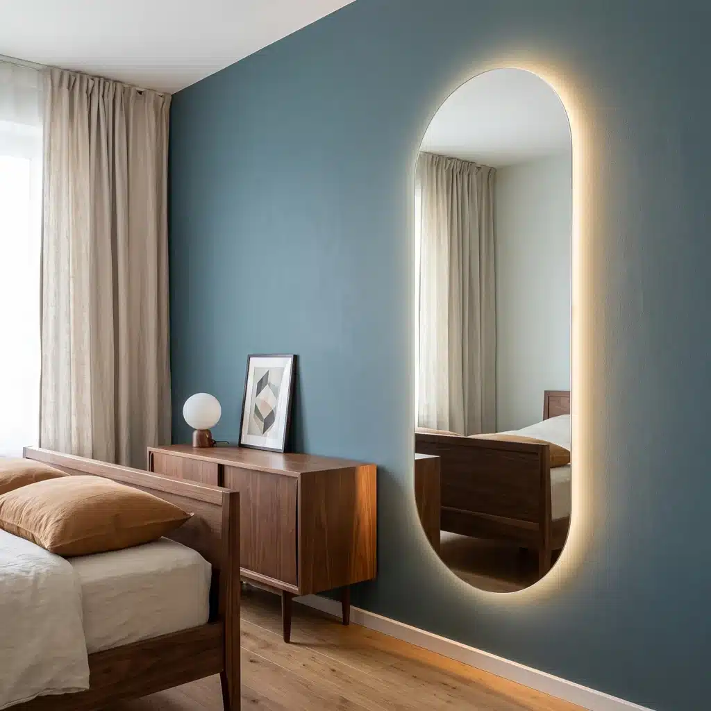 Lustro LED podświetlane owalne Dublin w aranżacji