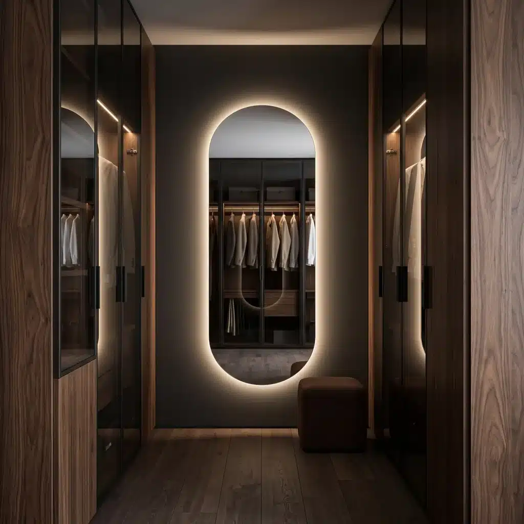 Lustro LED podświetlane owalne Dublin w aranżacji