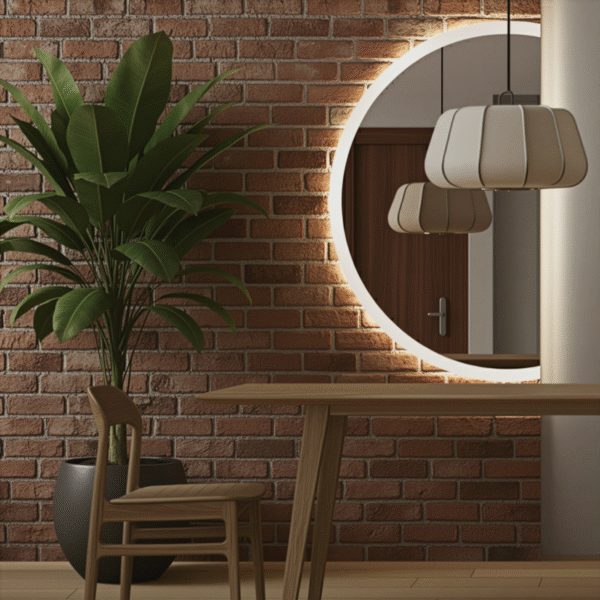 Lustro LED podświetlane półokrągłe na wymiar Walencja