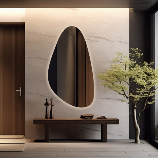 Lustro LED podświetlane nieregularne Monako