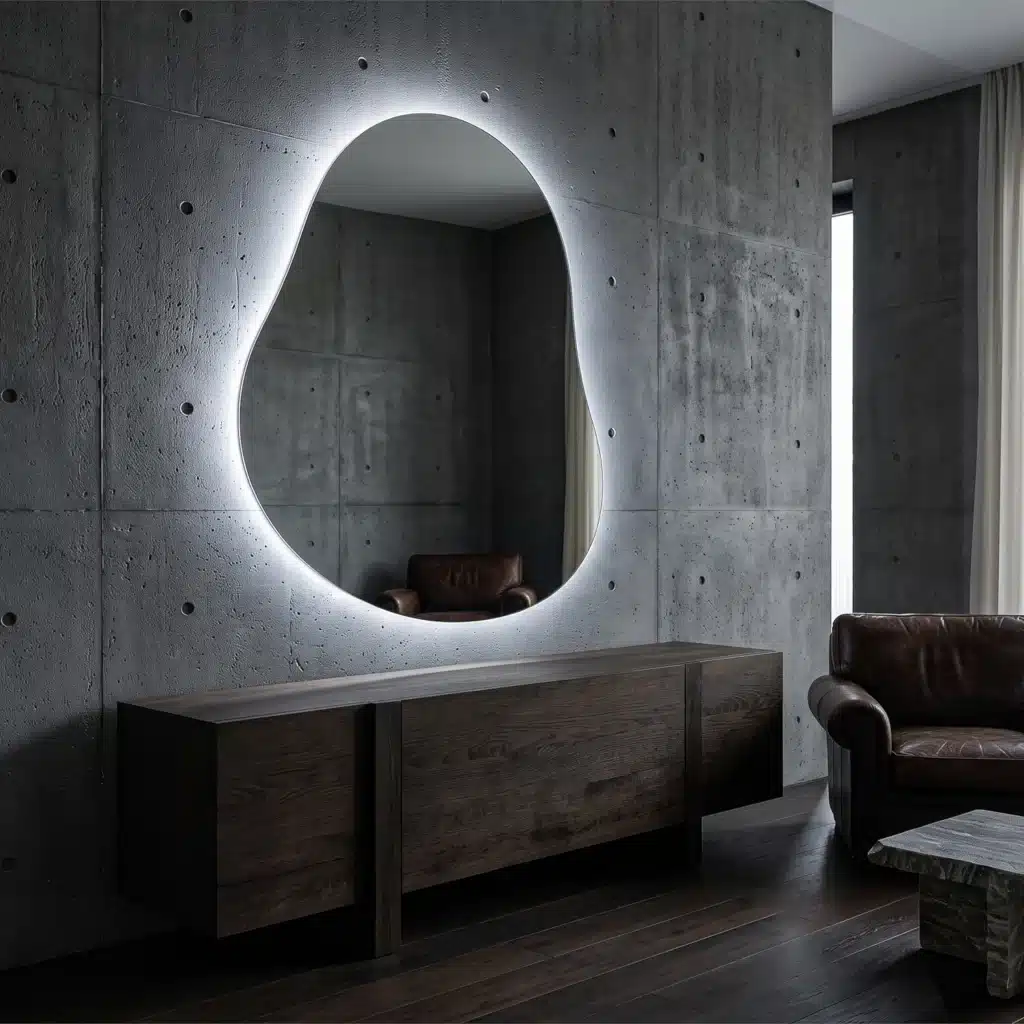 Lustro LED Korfu — Lustro dekoracyjne Korfu – technologia i montaż