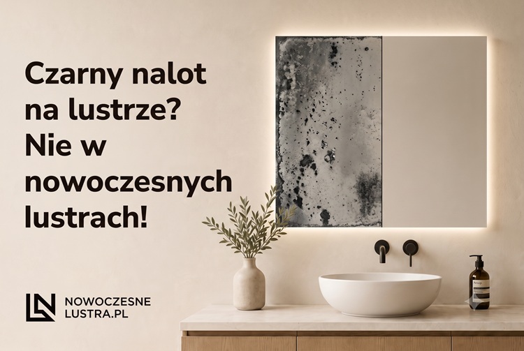 czarny nalot na lustrach
